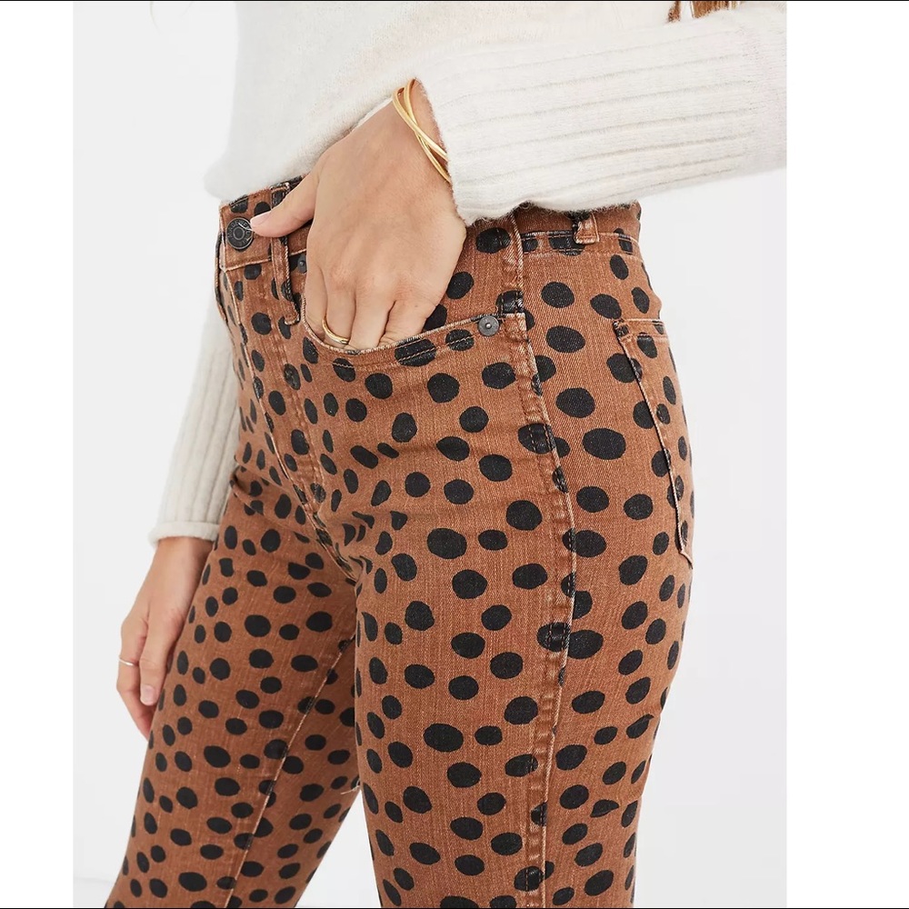 10" High-Rise Jeans in Leopard Dot (like new!)